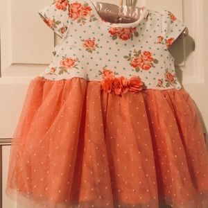 Peach colored flower dress